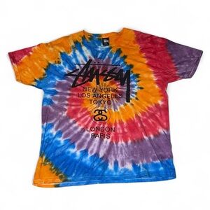 Stussy World Tour Swirls Tie Dye Tee